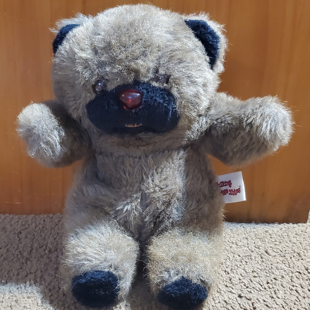 Vintage Cuddle Wit Talking Wurble Plush Bear Toy Light Up Nose Read Description
